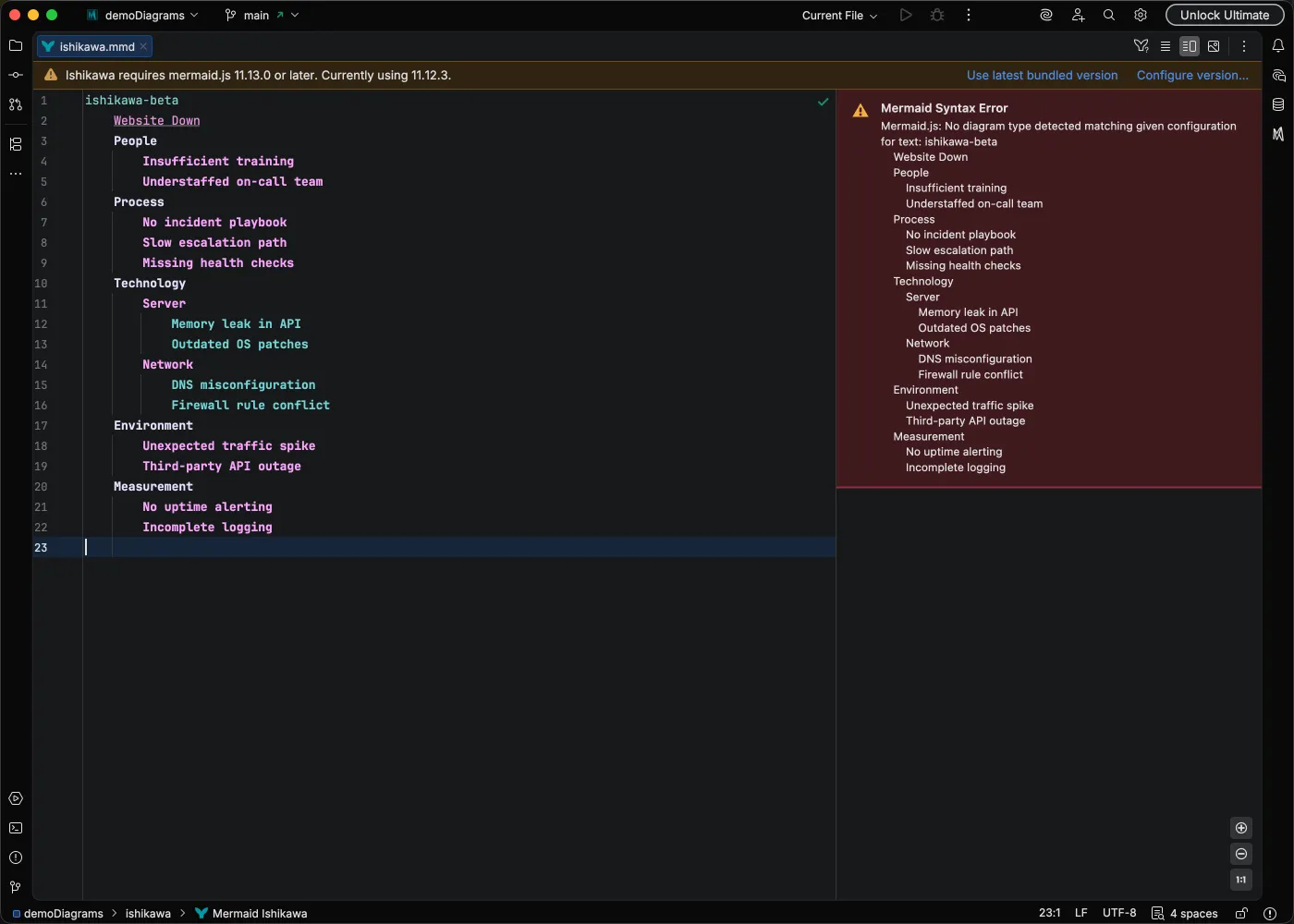 Version compatibility banner